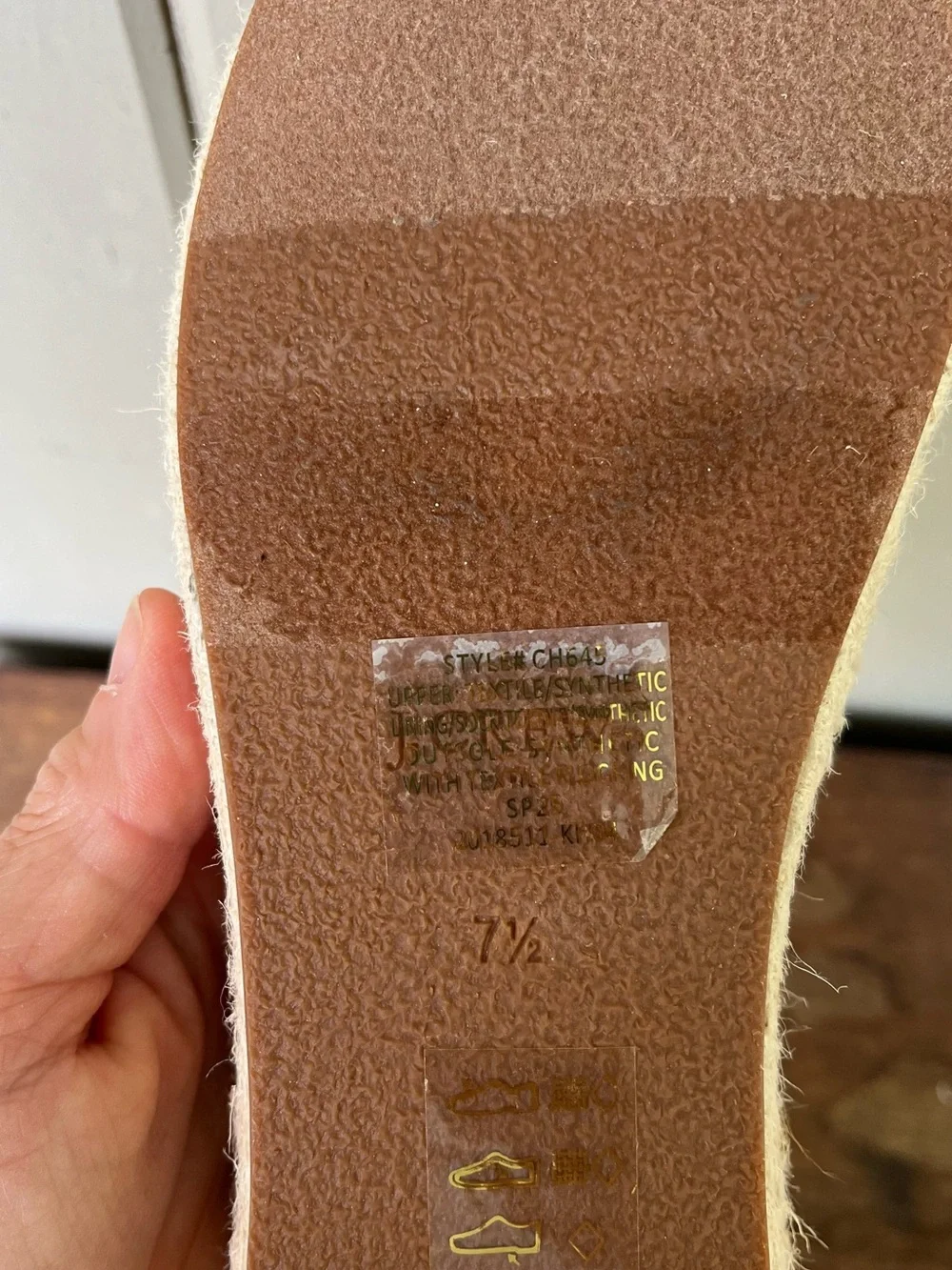 J Crew Factory Woven Espadrille Flats NWOB Women's 7.5